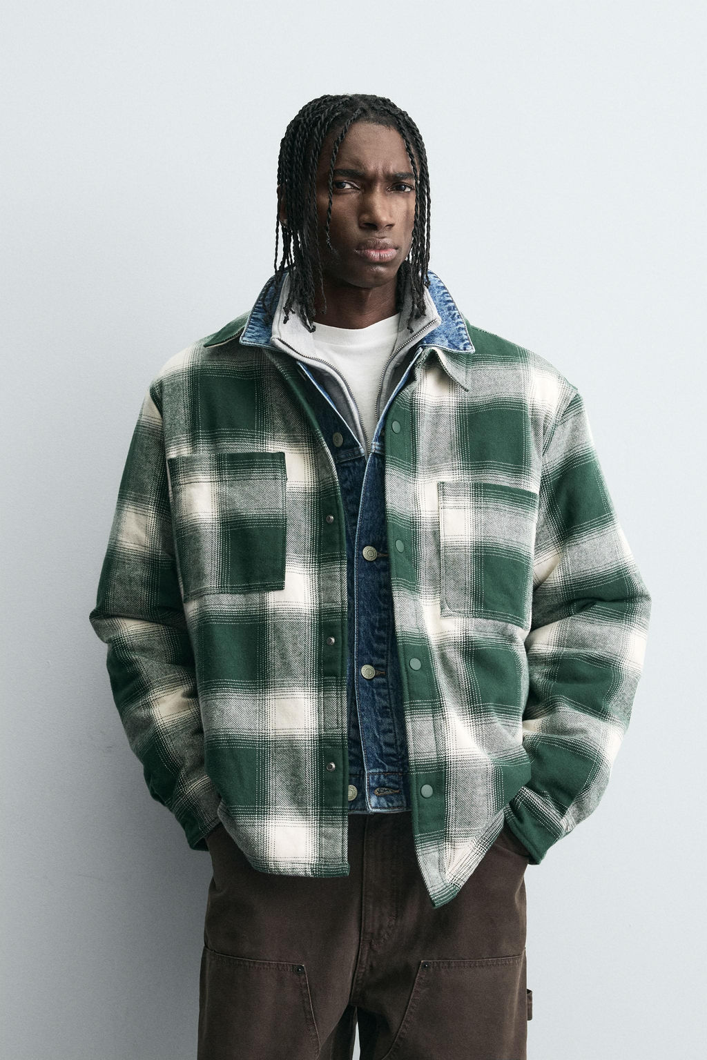 QUILTED CHECK OVERSHIRT