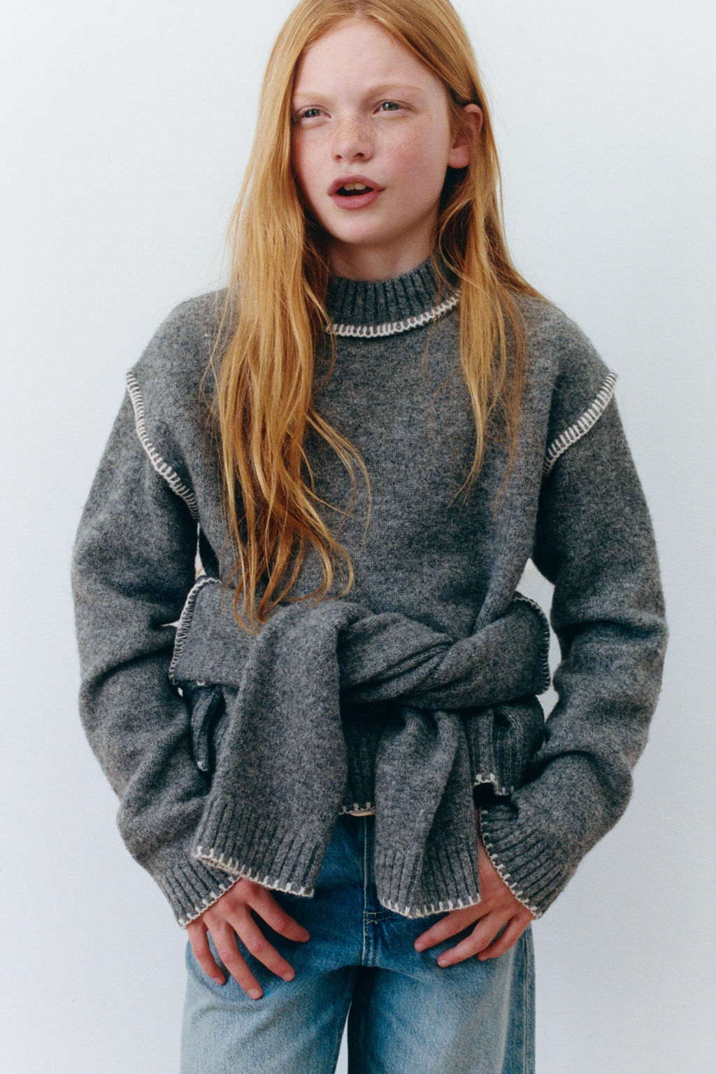 KNIT JUMPER WITH CONTRAST EMBROIDERY - Zara фото 5