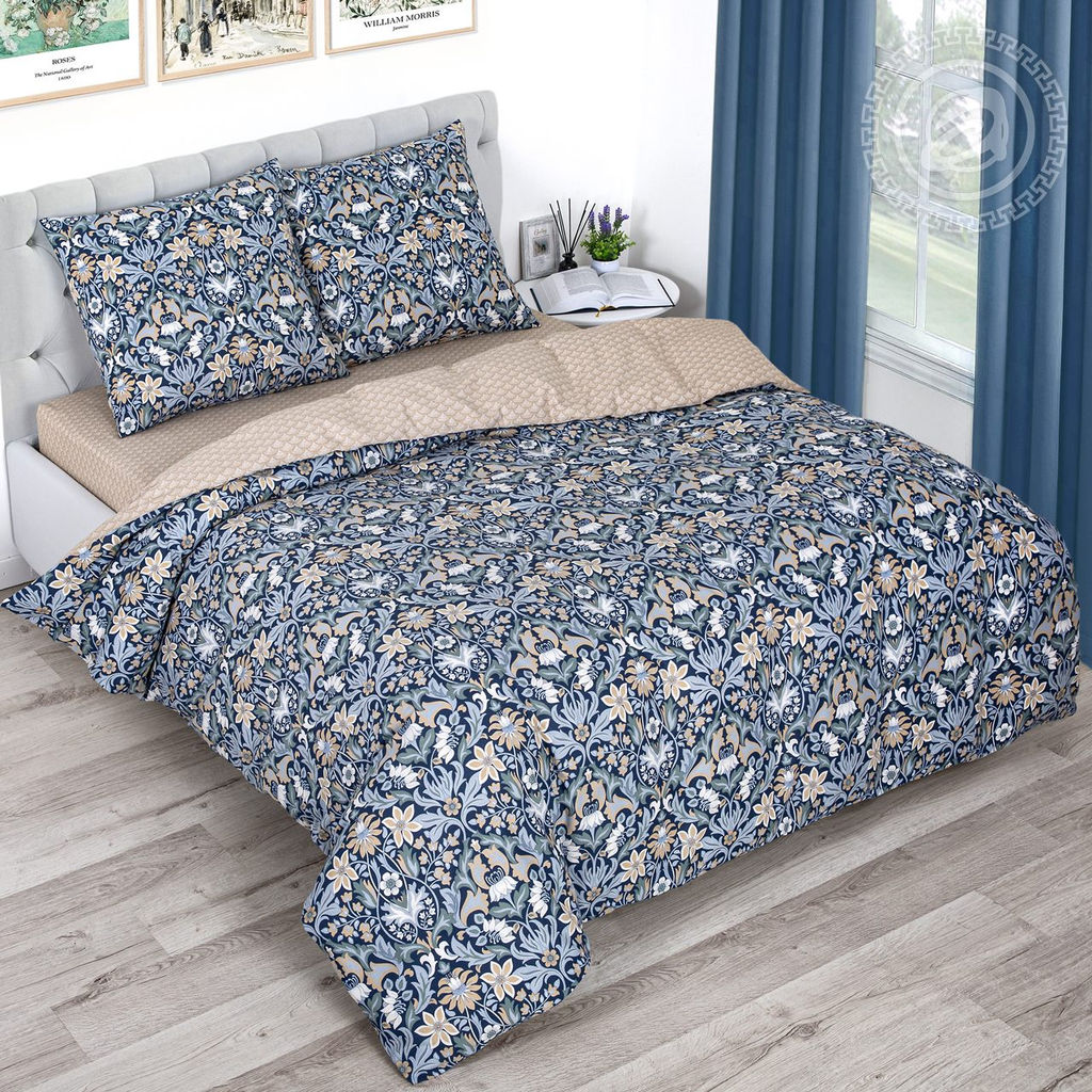 Постельное белье Ар-Деко (поплин DE LUXE) 1,5 сп./Пододеяльник: 1 шт. - 215*145; Простыня: 1 шт. - 215*150; Наволочка: 2 шт. - 70*70; DE LUXE