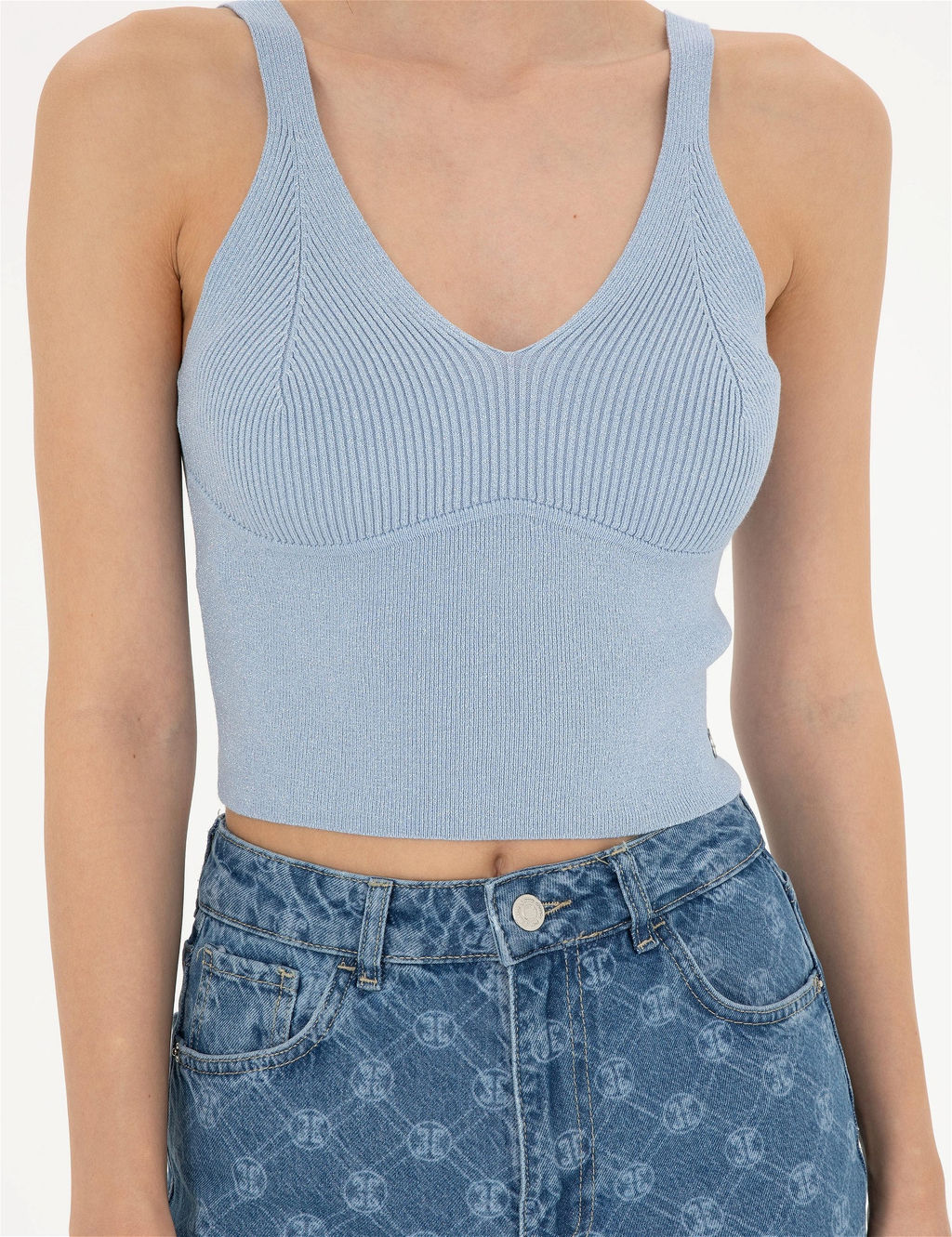 Mavi Crop Top Triko Bluz