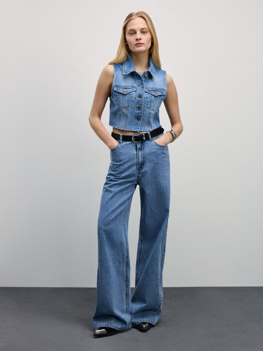 Джинсовый жилет / Zarina  фото 2