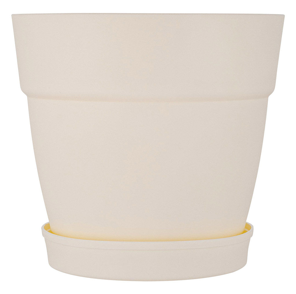 Ingreen Горшок для цветов пластмассовый Villa de Fiori 1,1л, д13см, h12,2см, с фиксируемым поддоном, белоснежный жасмин (Россия) - Домашняя мода фото 2