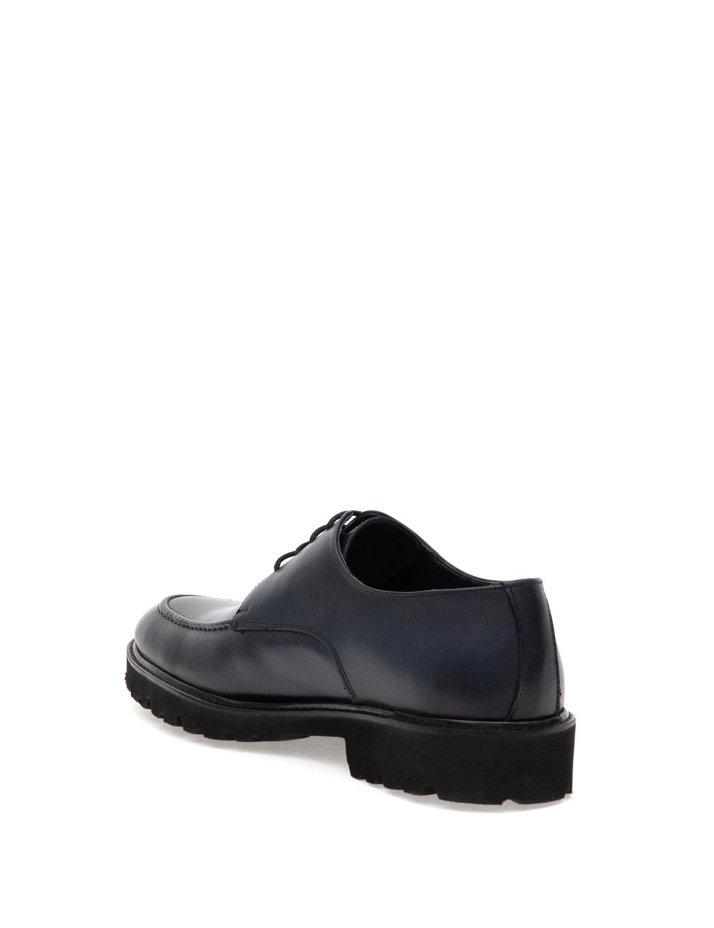 Lacivert %100 Deri Casual Ayakkab_