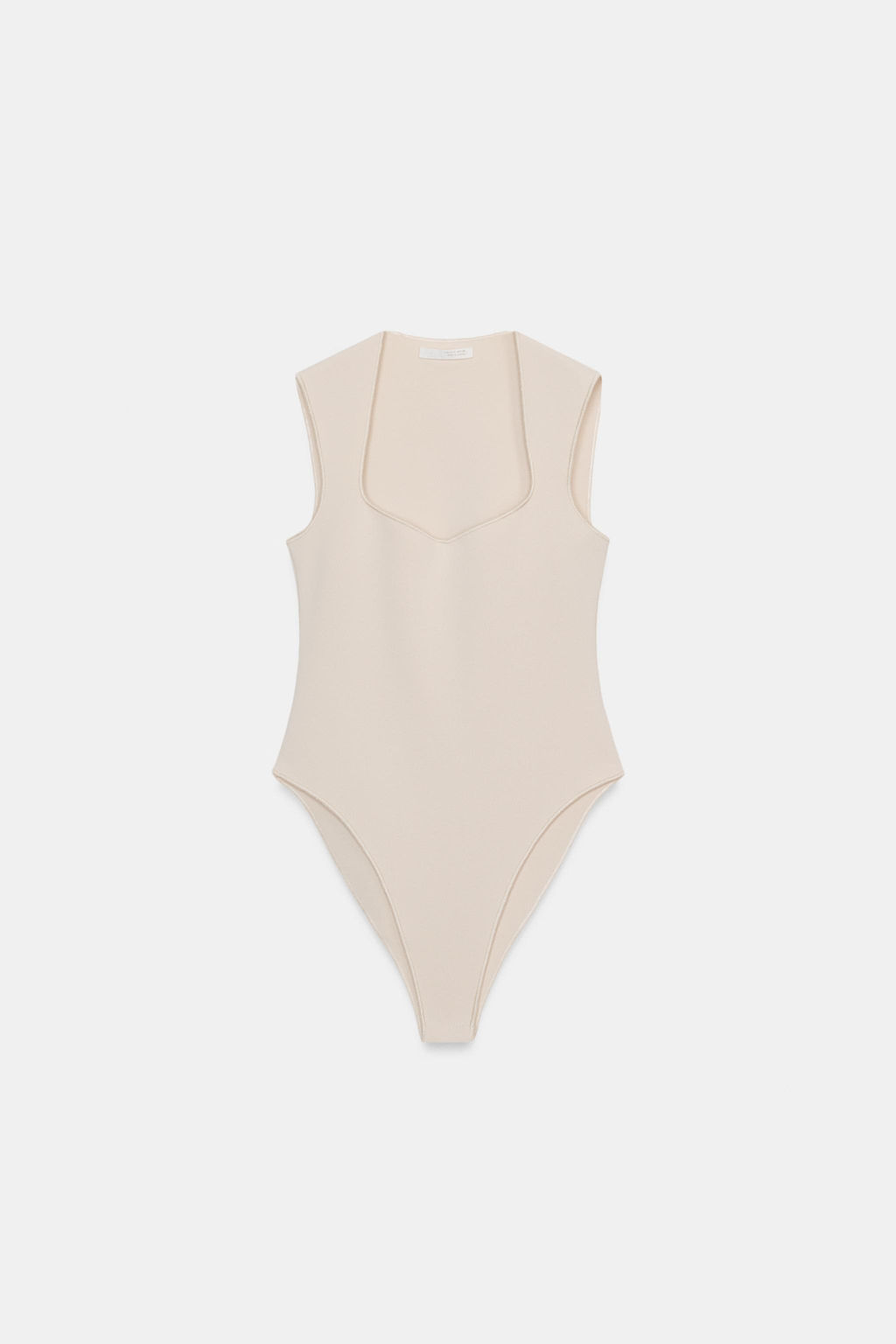 BODY ESCOTE CUADRADO STRETCH / Crudo - Zara фото 5