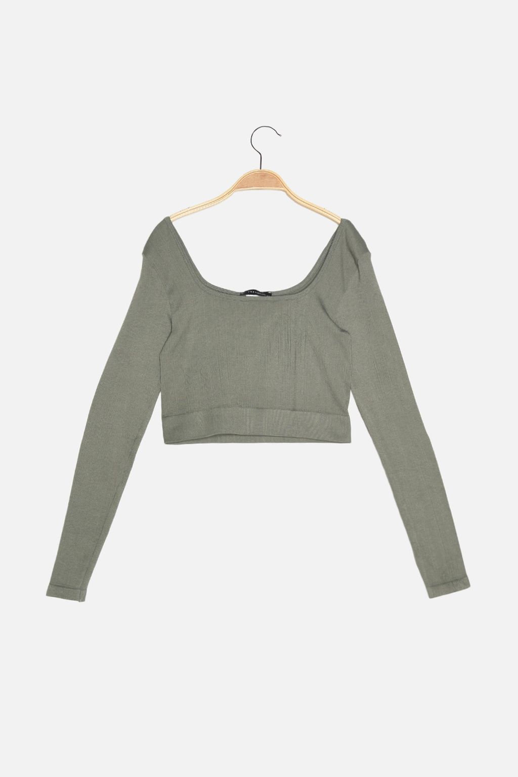 Trendyolmilla Bej Seamless/Dikissiz Crop Ekstra Esnek Orme Spor Ust/Bluz TWOAW22BZ0450  фото 18