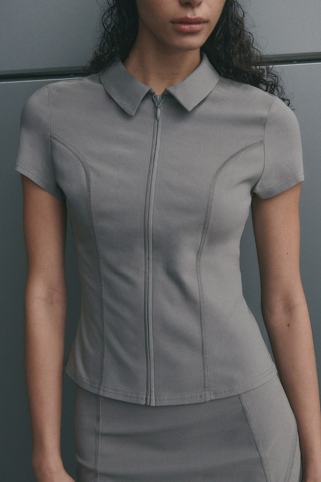 Collared zip-through top - H&m фото 2