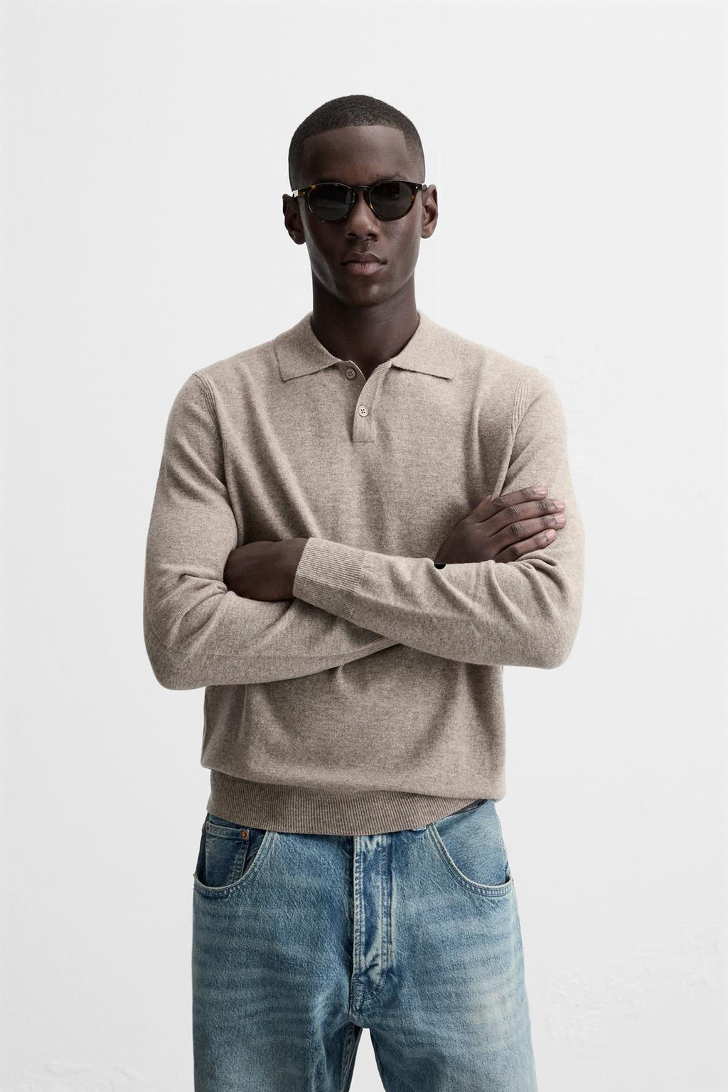 WOOL - CASHMERE KNIT POLO SHIRT - Zara фото 2