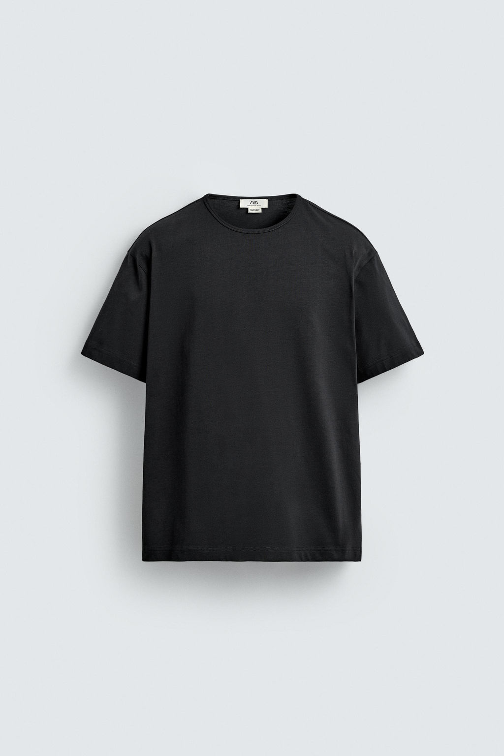 HEAVYWEIGHT RIBBED TRIM T-SHIRT - Zara фото 7