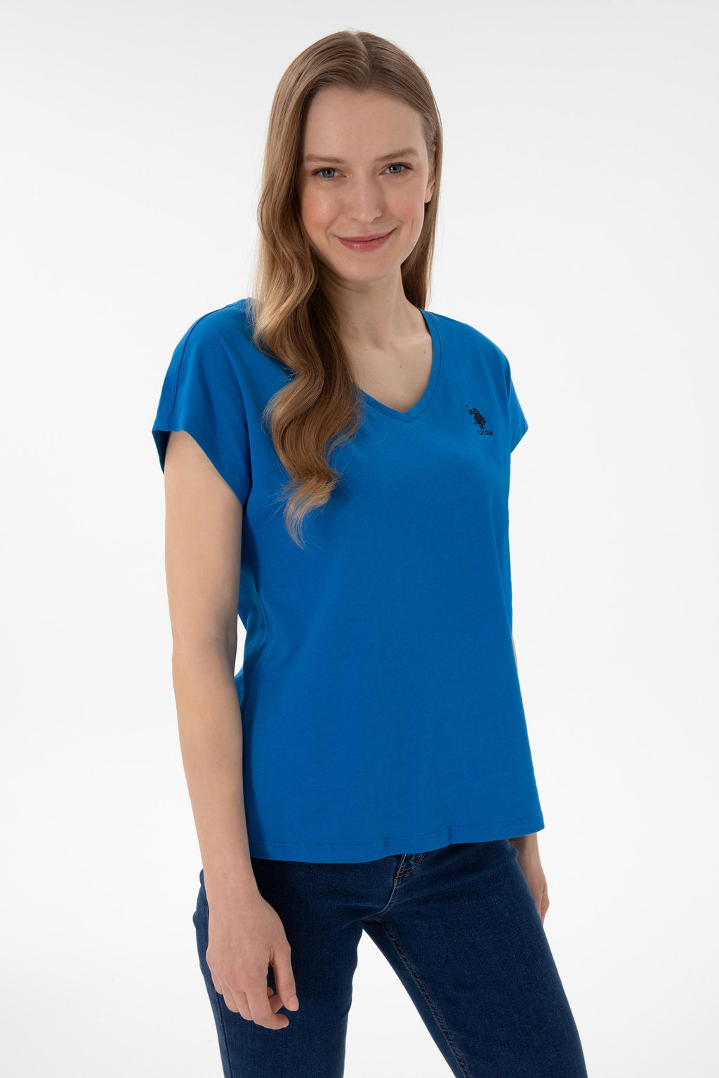 Kad_n Kobalt Mavi Basic Ti__rt Sepette S_rpriz _ndirim - U.s. polo assn фото 2