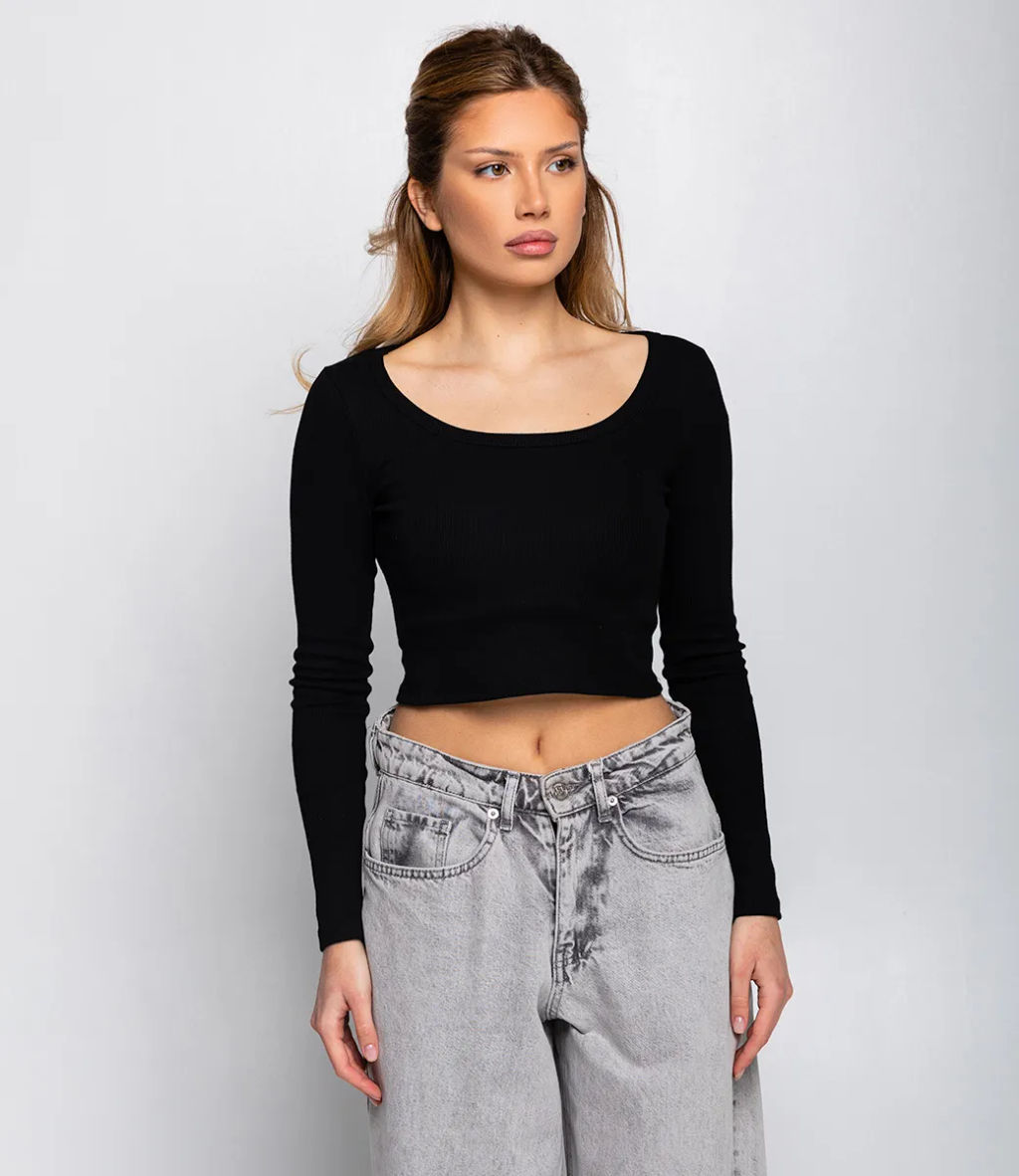 Кроп-Топ #КТ1121 (3), чёрный