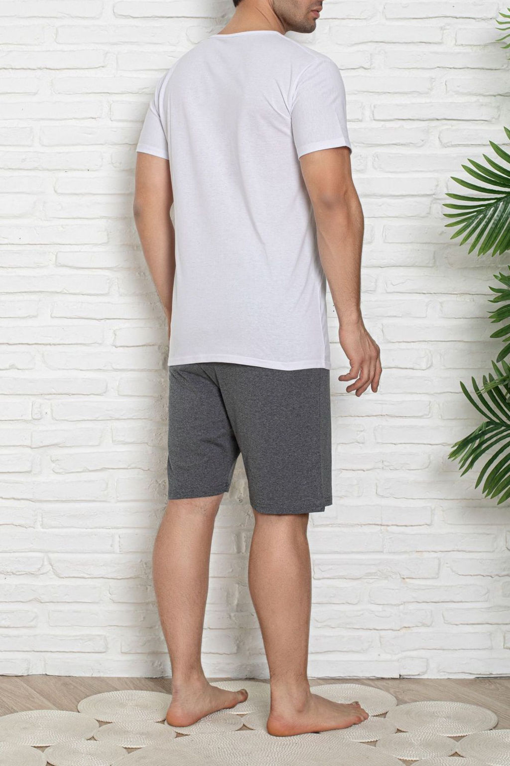 Bej - Indigo Regular Fit Koala Bask?l? Sortlu Orme Pijama Tak?m? TMNSS25PT00041 - Trendyolmilla фото 2