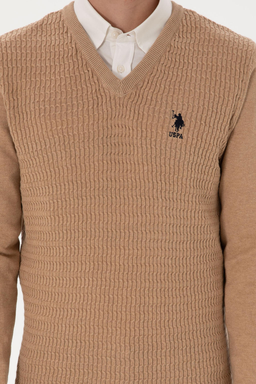 Erkek Camel Melanj Basic Kazak