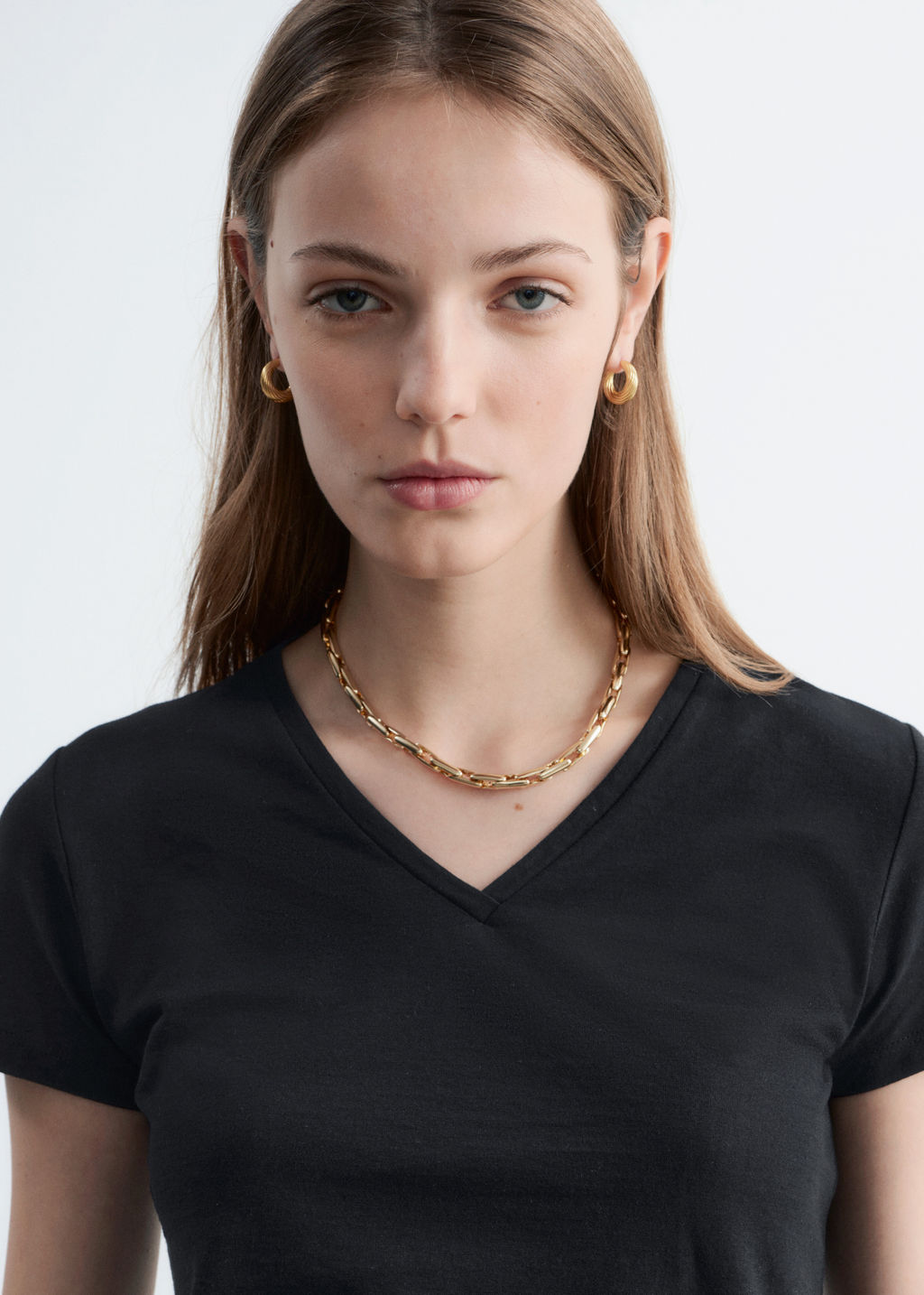 Camiseta de algod?n con escote en pico - H&m фото 7