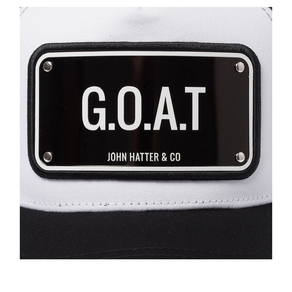 Бейсболка JOHN HATTER арт. 1-1081-U00 G.O.A.T (черный / белый)  фото 4