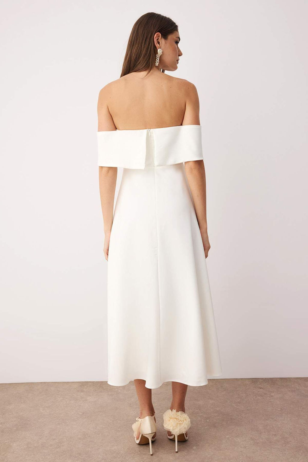 TRENDYOLMILLA Siyah Yaka Detayl? A-Kesim Dokuma S?k Abiye Elbise TPRSS24EL00210 фото 22