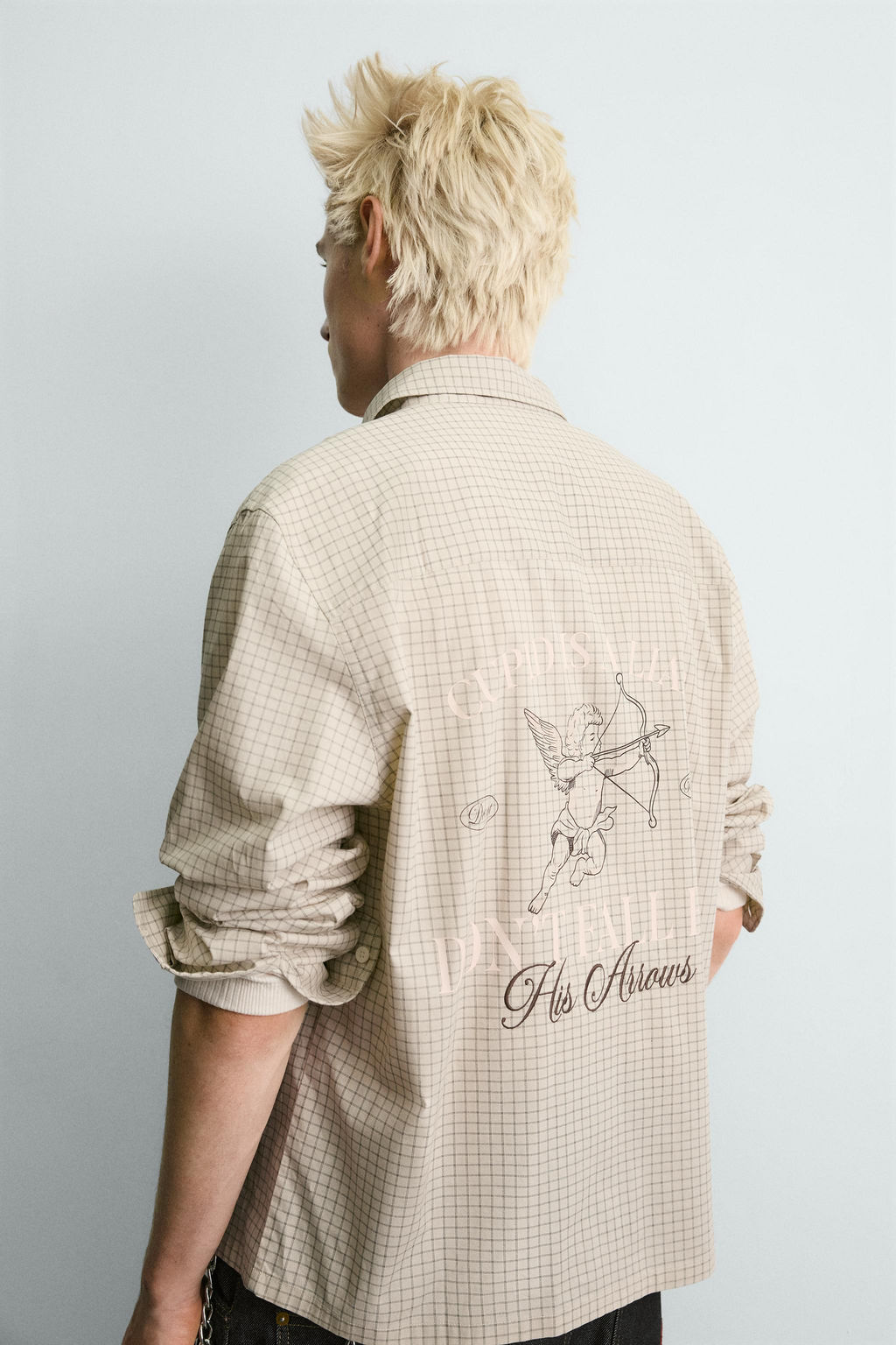 CUPID PRINT CHECK SHIRT - Zara фото 7