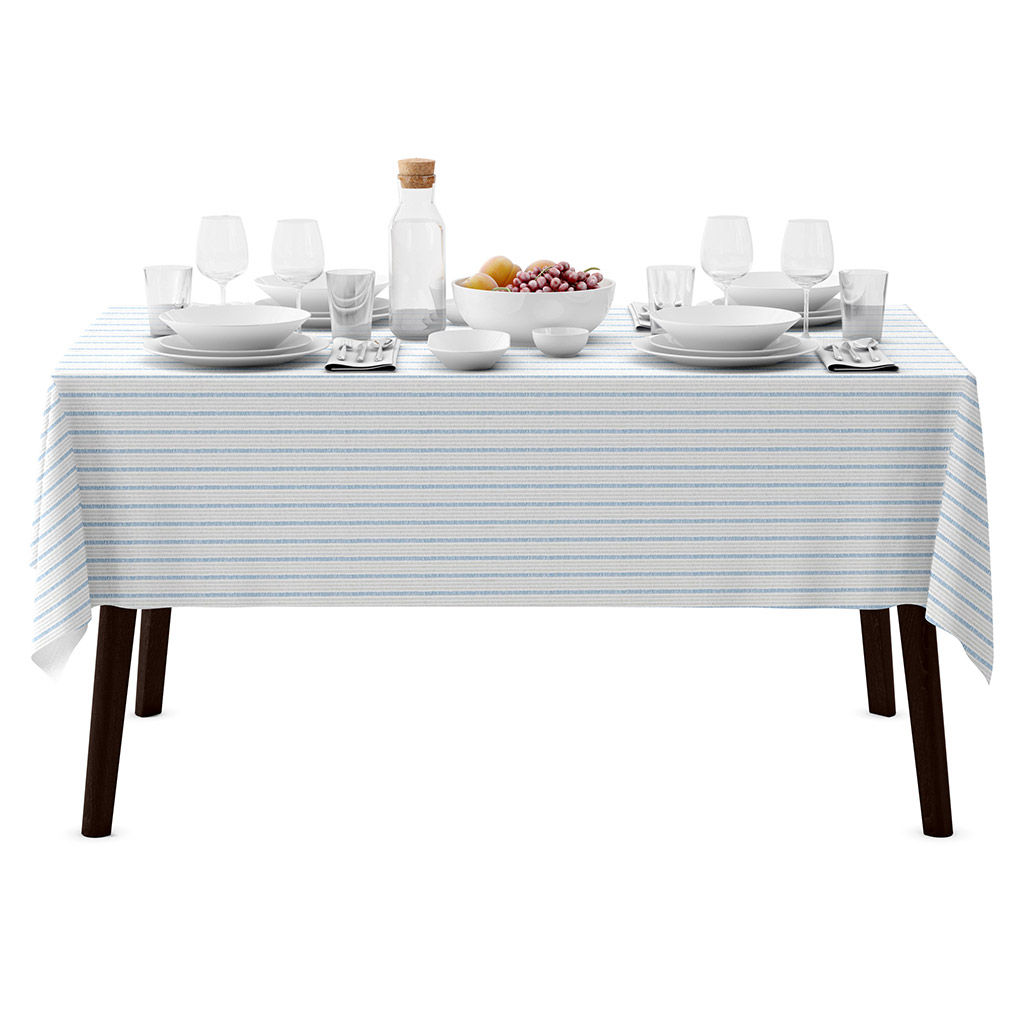 Скатерть 220х145см Марина Дор полоса, длина стола до 180см, на 8-10 персон, рогожка, хлопок Премиум 186г/м2, упаковка классическая 28х41см, Домашняя мода (Россия)  фото 4