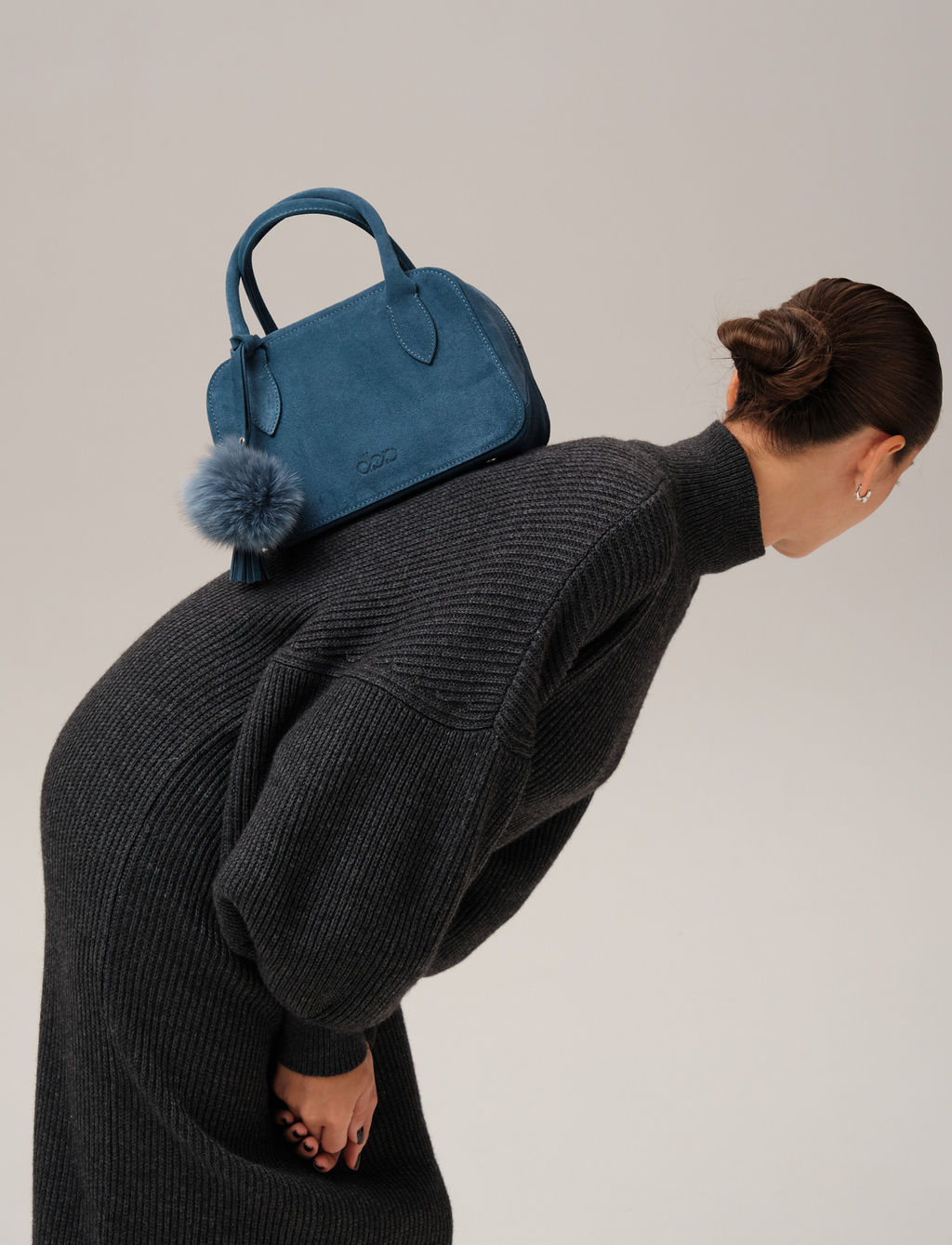 Замшевая сумка Polly DBR 31348 синий туман  фото 9