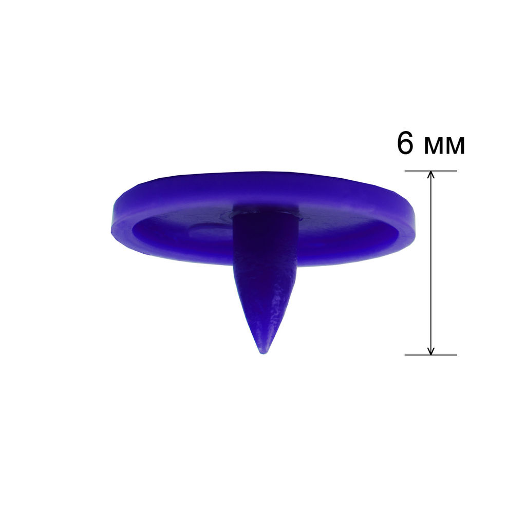 Кнопка Micron POM-10 Кнопки пластиковые пластик d 10 мм 15 шт. № 007 синий