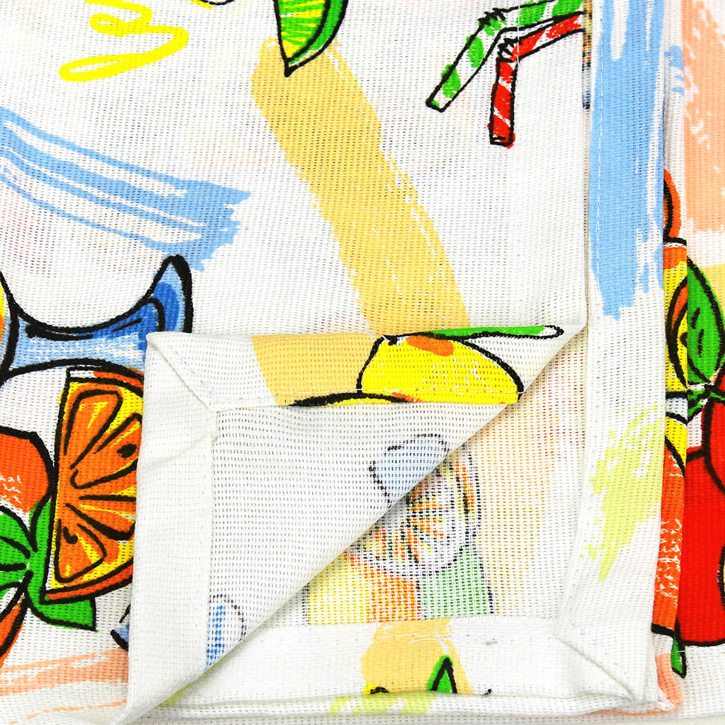 Скатерть 120х145см Лимонад, длина стола до 105см, на 4 персоны, хлопок Комфорт 171г/м2, упаковка классическая, пакет ПВХ 28х41см, Домашняя мода (Россия)  фото 4