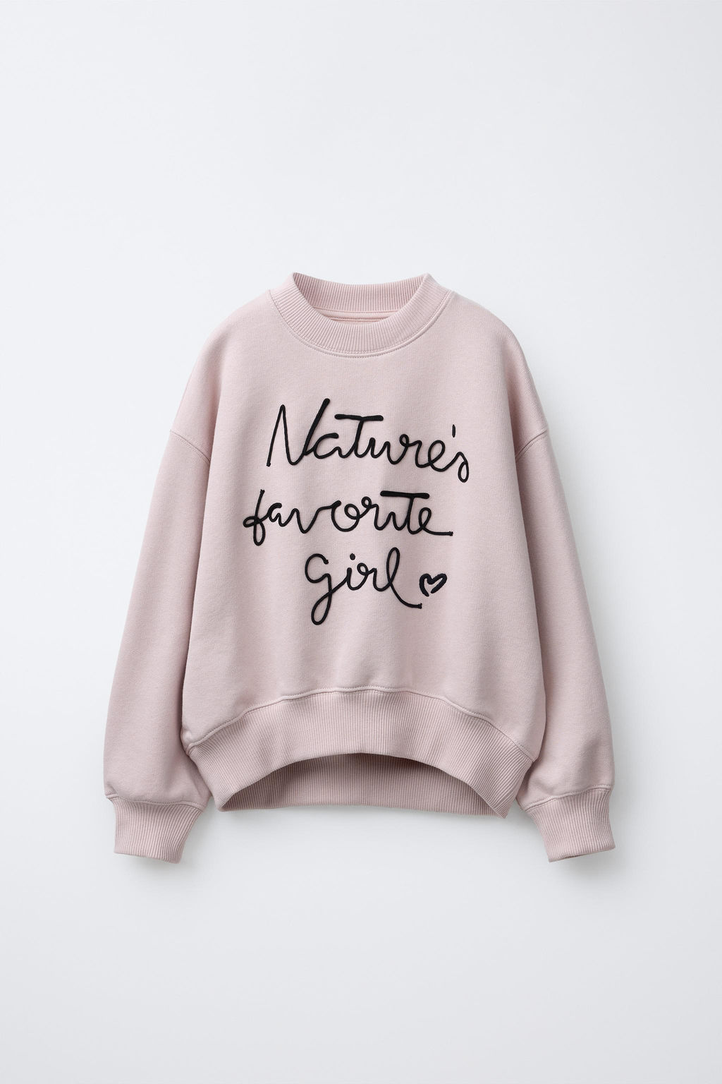 EMBROIDERED SLOGAN SWEATSHIRT