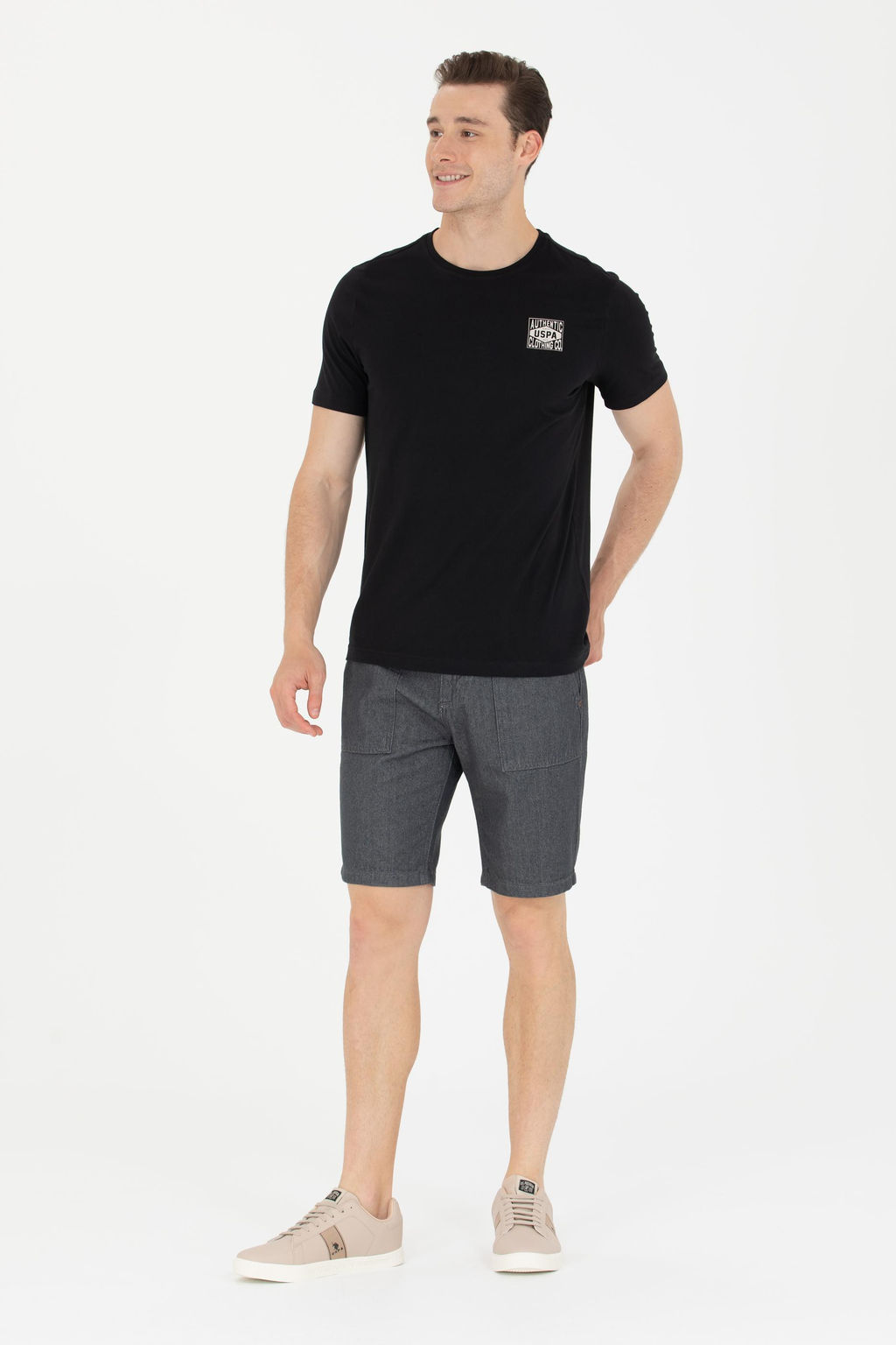 U. S. Polo Assn Мужские светло-серые джинсовые шорты