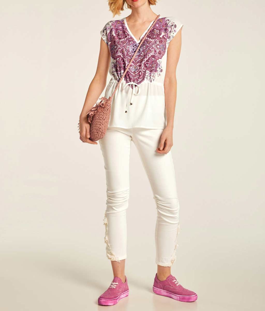 Леггинсы, бело-серые - Ashley brooke фото 7