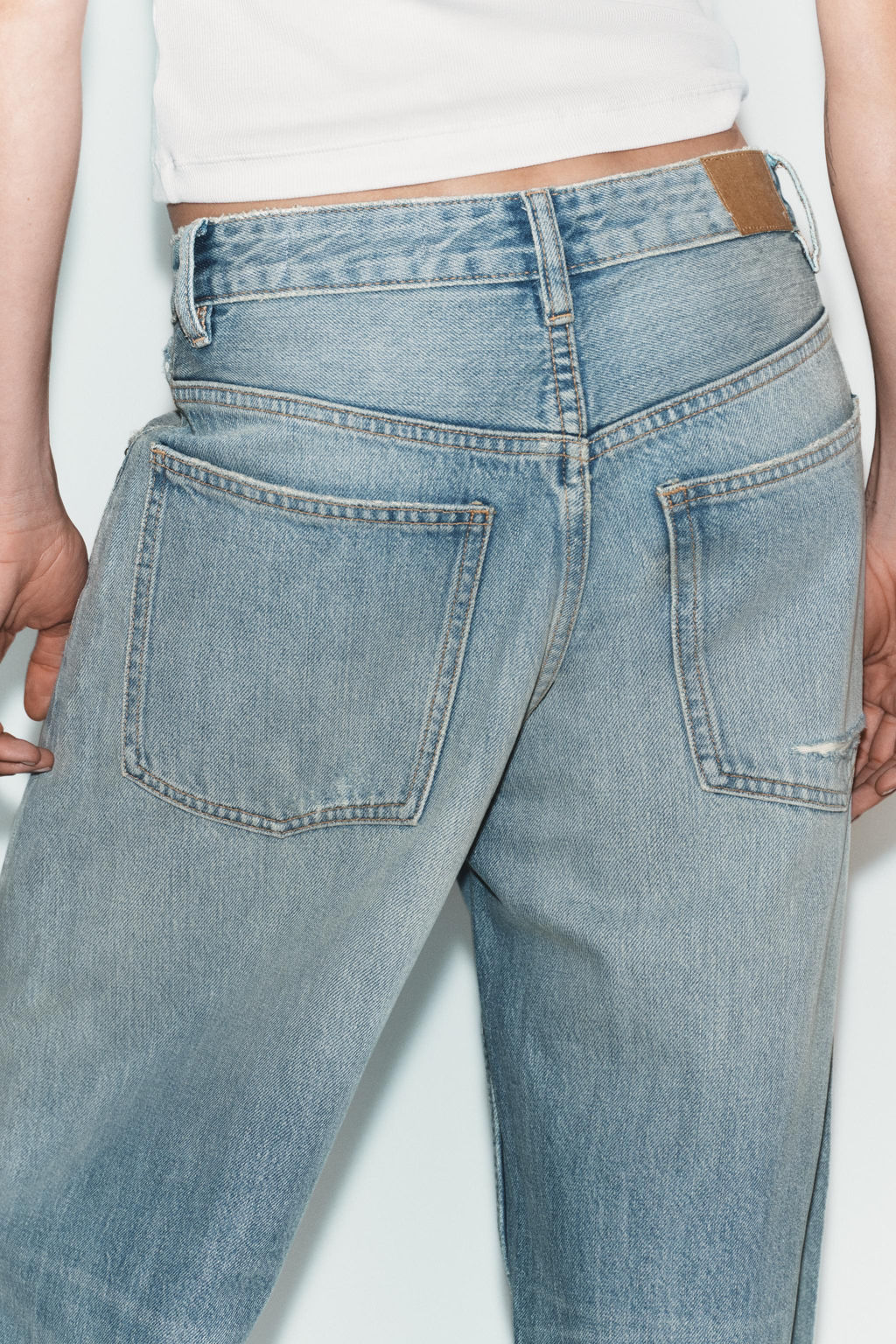 JEANS TRF BAGGY BALLOON TIRO MEDIO / Celeste - Zara фото 7