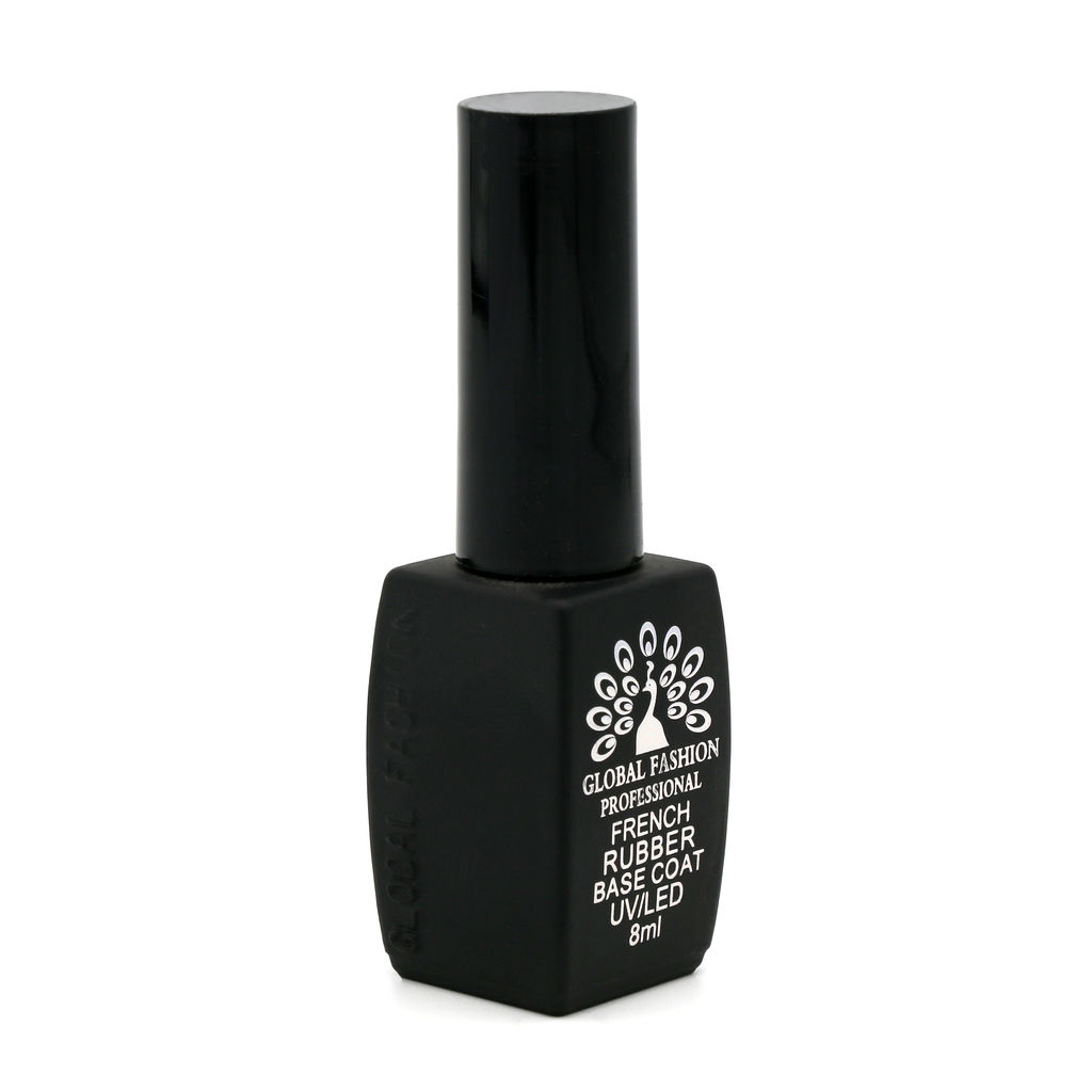 Каучуковая база для гель лака френч, Rubber Base Coat French, 8 мл., Global Fashion 10  фото 5
