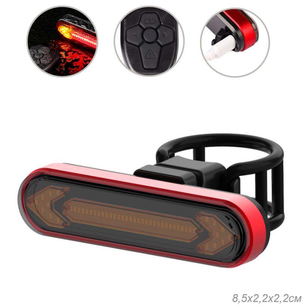 Фонарь задний COMIRON JEDDAH корпус: алюминий/ABS, IP67 свет: 36LED, 100lm аккум 500mAh, USB поворотные сигналы с дистанционным управлением /уп 100/ - ГалеонТрейд фото 21