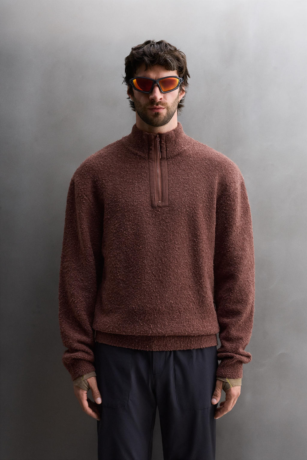 QUARTER-ZIP CONTRAST SWEATER - Zara фото 16