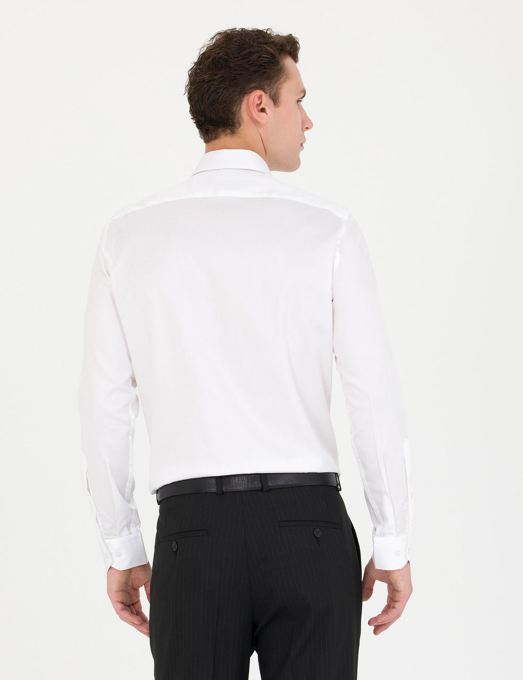 Beyaz Slim Fit Uzun Kollu Basic G_mlek - Pierre cardin фото 12