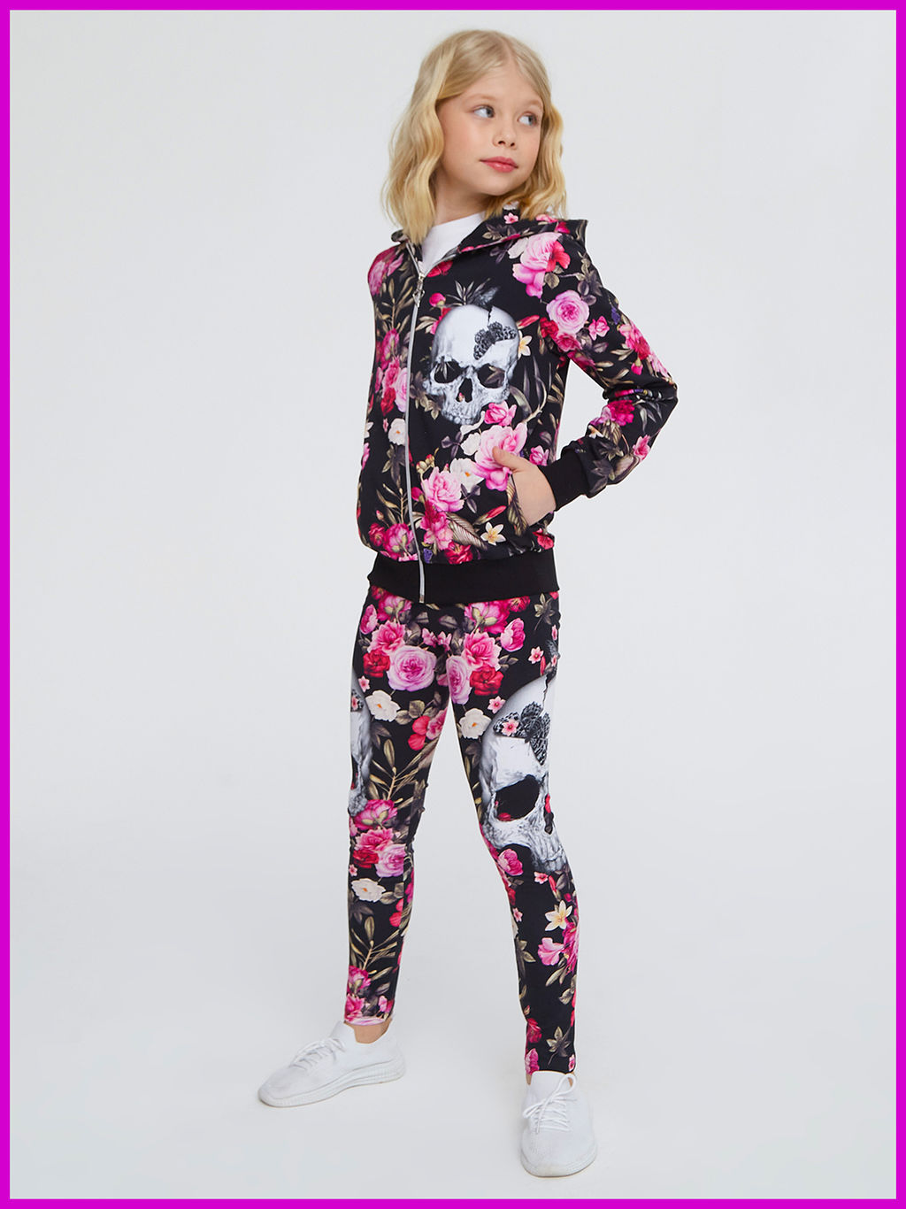 Леггинсы "Ассорти",beauty-розовый