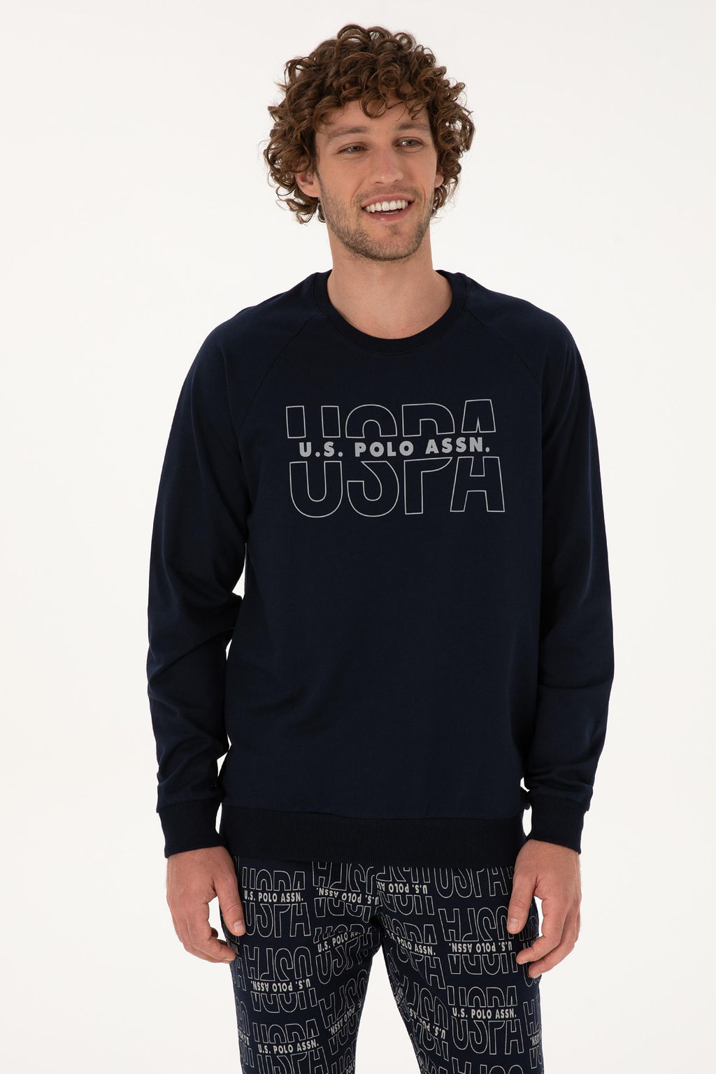 Erkek Lacivert Pijama Tak_m_ Sepette S_rpriz _ndirim - U.s. polo assn фото 3