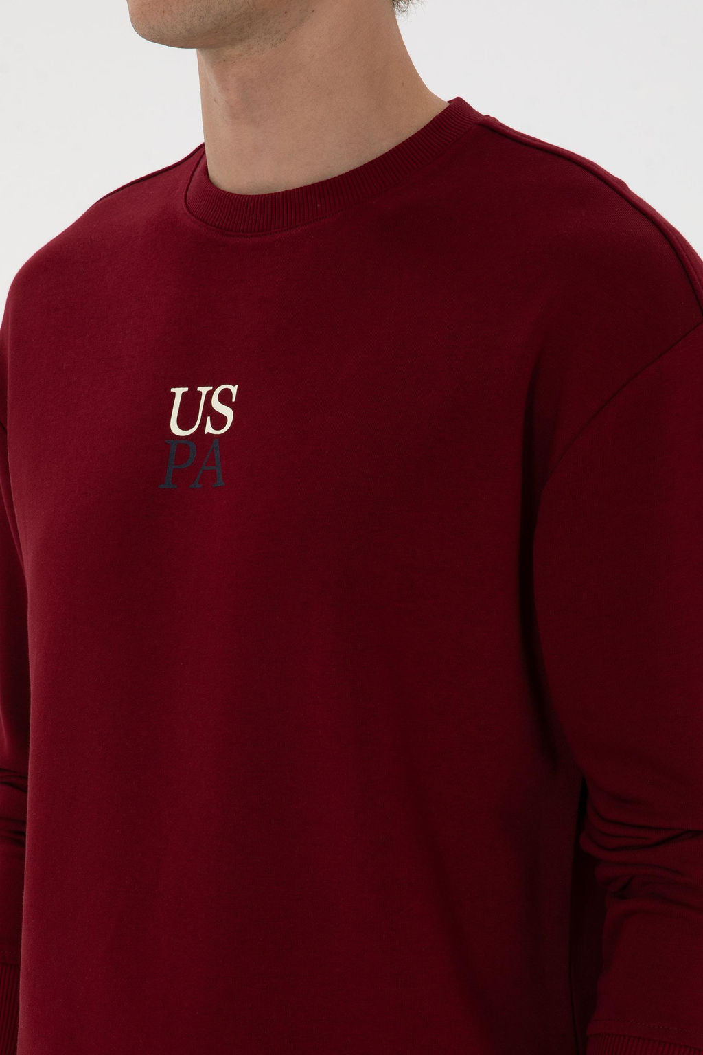 Erkek Bordo Basic Sweatshirt - U.s. polo assn фото 7