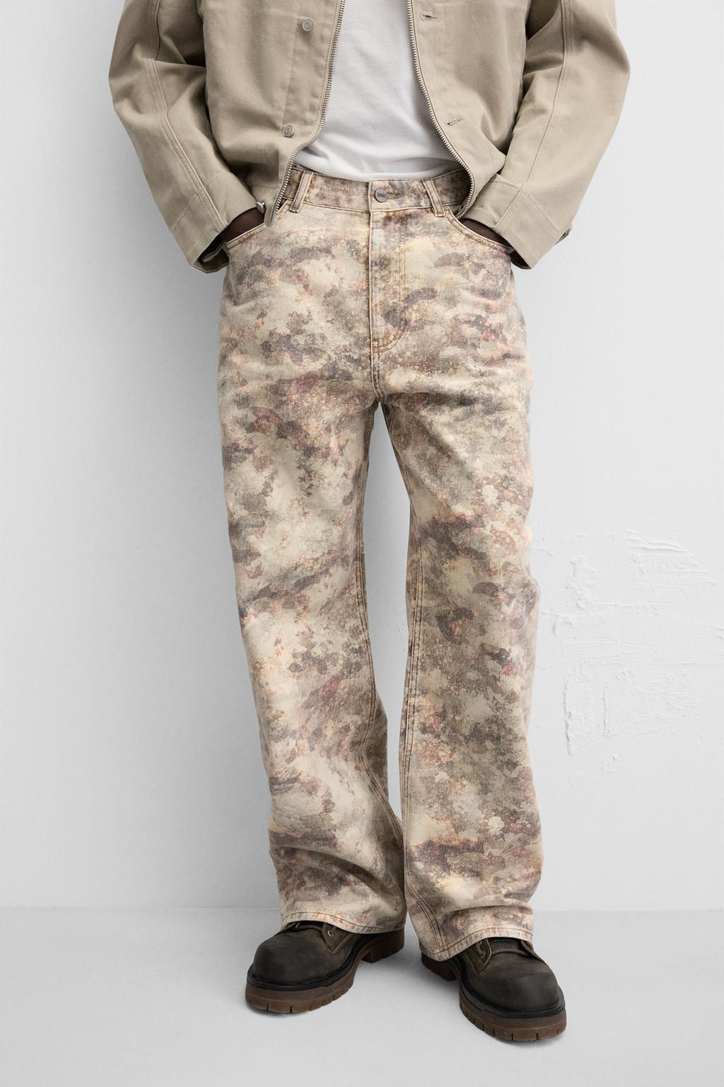 CONTRAST PRINT TROUSERS - Zara фото 5