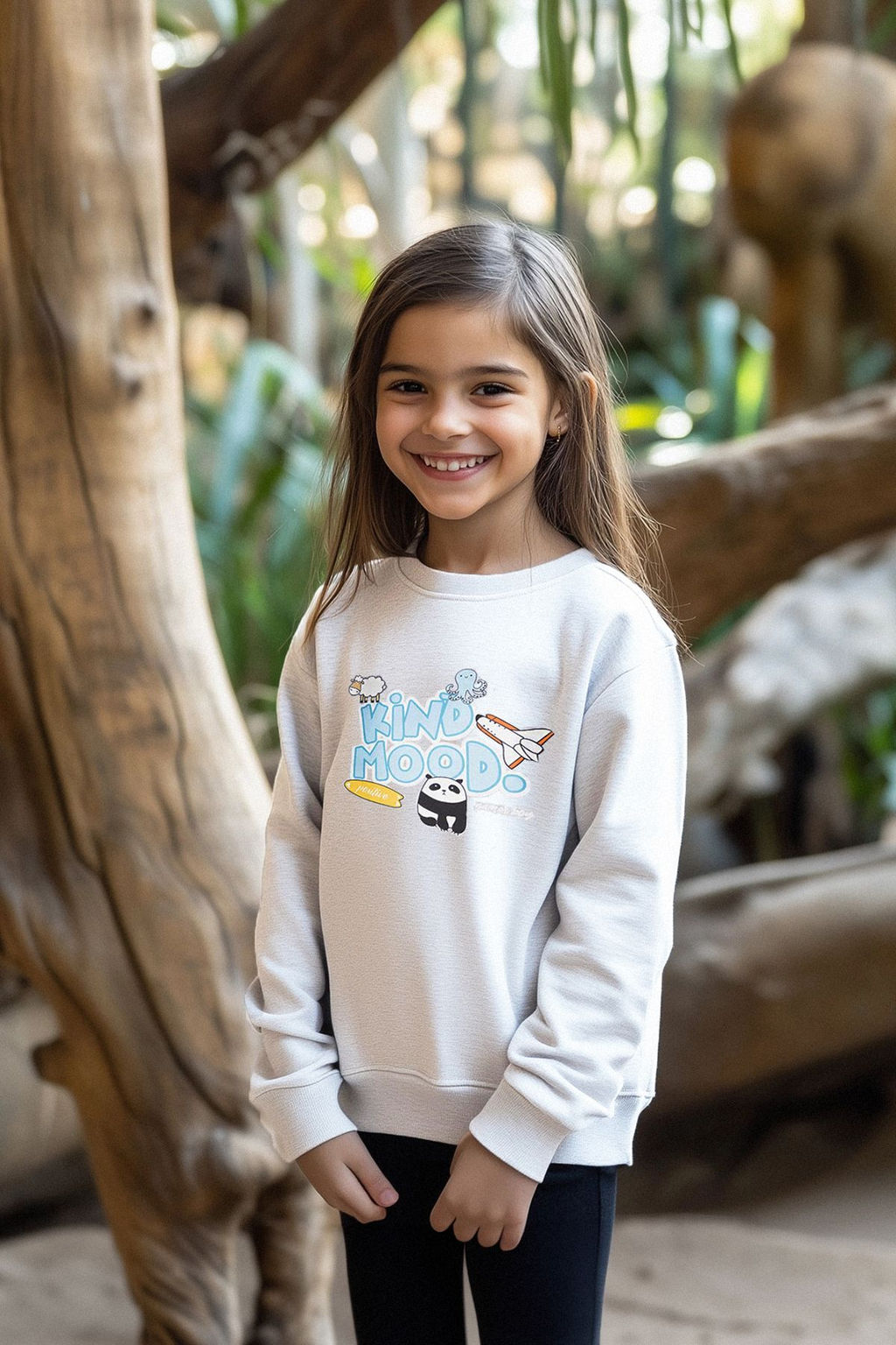 K?rm?z? K?z Cocuk Desenli Bisiklet Yaka Slogan Orme Sweatshirt TKDAW25SW00041 - Trendyolmilla фото 3