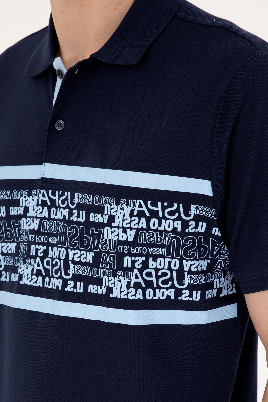 Футболка U.S. Polo Assn мужская темно-синяя хлопок  фото 7