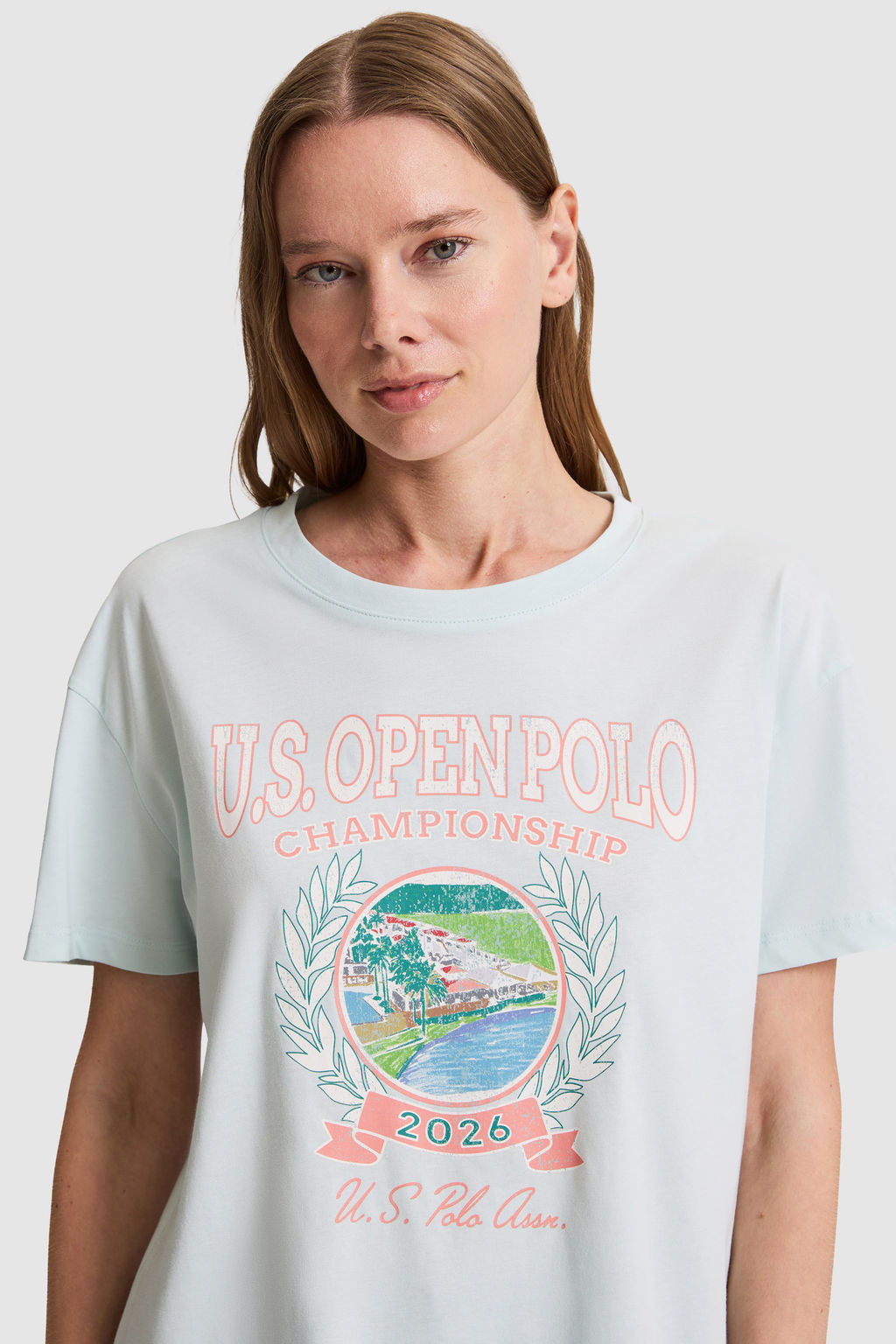 Kad_n Su Ye_ili Bisiklet Yaka Ti__rt - U.s. polo assn фото 2
