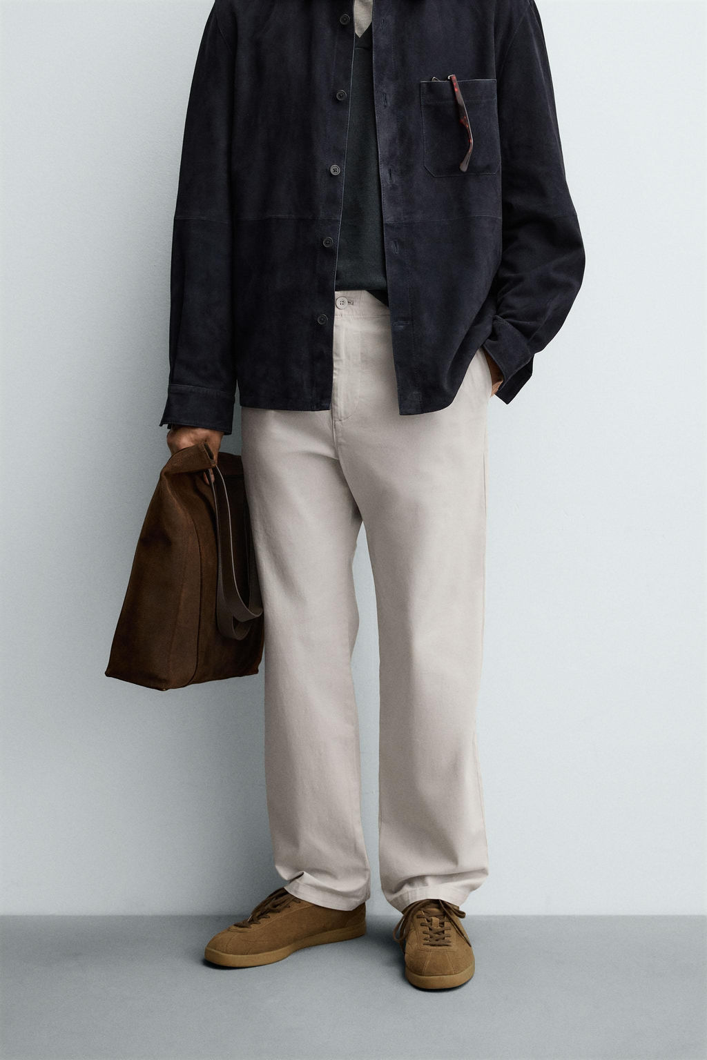 STRAIGHT-LEG TWILL TROUSERS - Zara фото 2