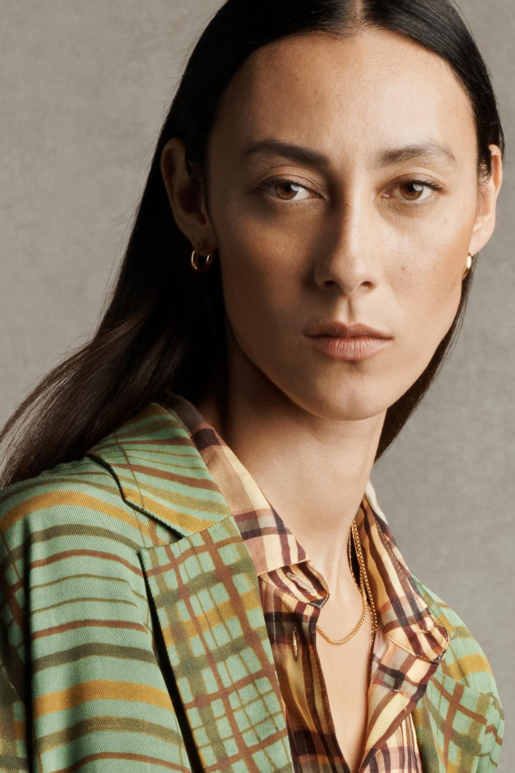 ZW COLLECTION FLOWY CHECK BLAZER - Zara фото 2