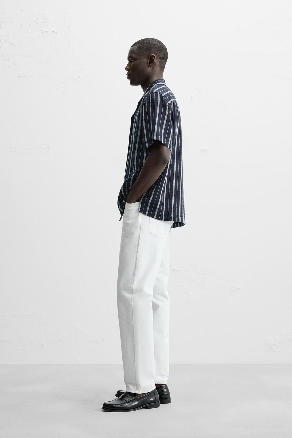 STRIPED TEXTURED SHIRT - Zara фото 4