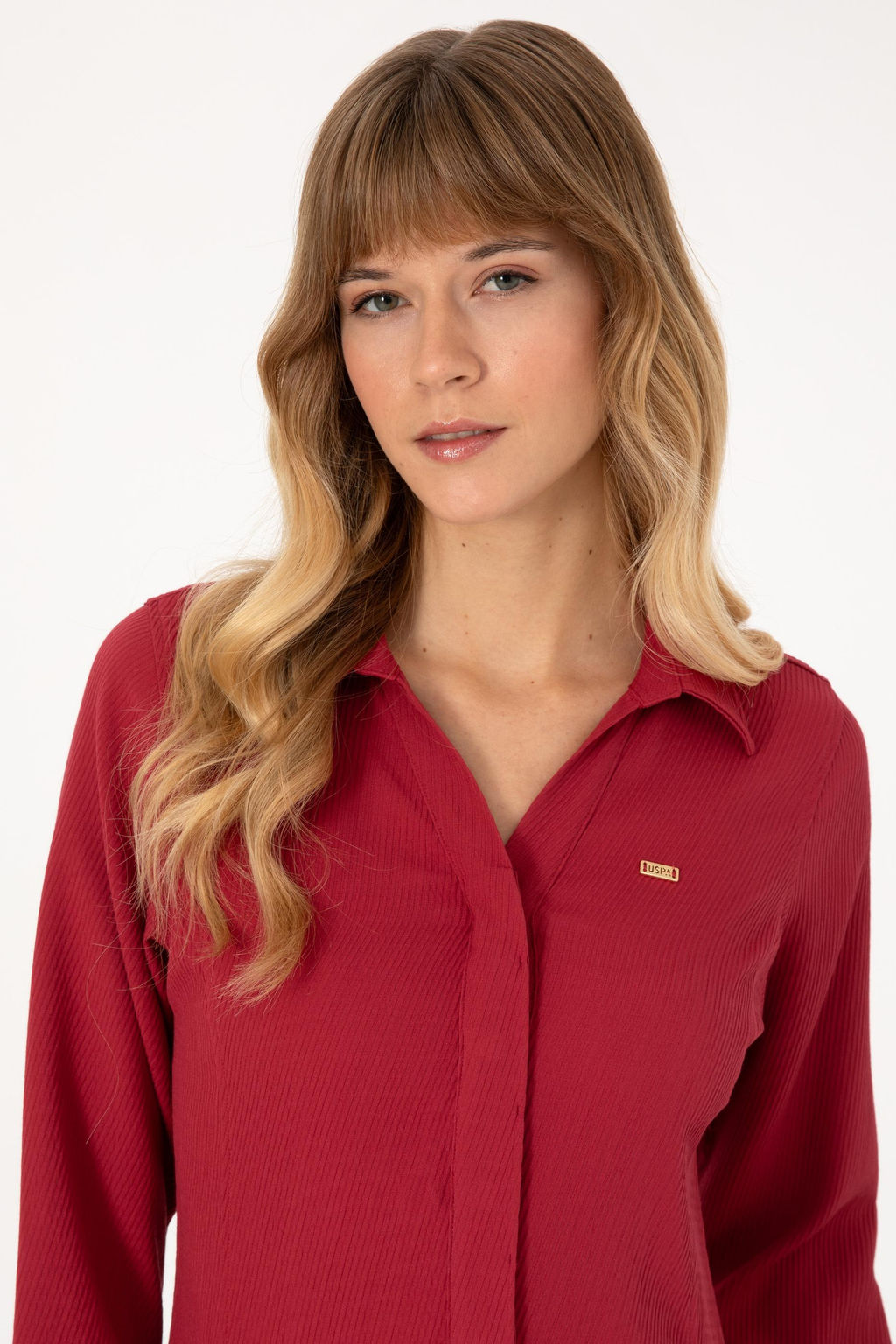 Kad_n Koyu Frambuaz Dokuma Elbise - U.s. polo assn фото 2