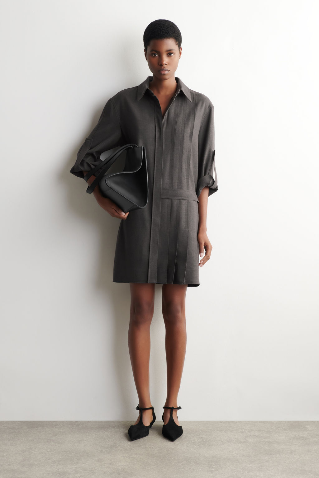 VESTIDO CAMISERO DE LANA CON TABLAS - H&m фото 2