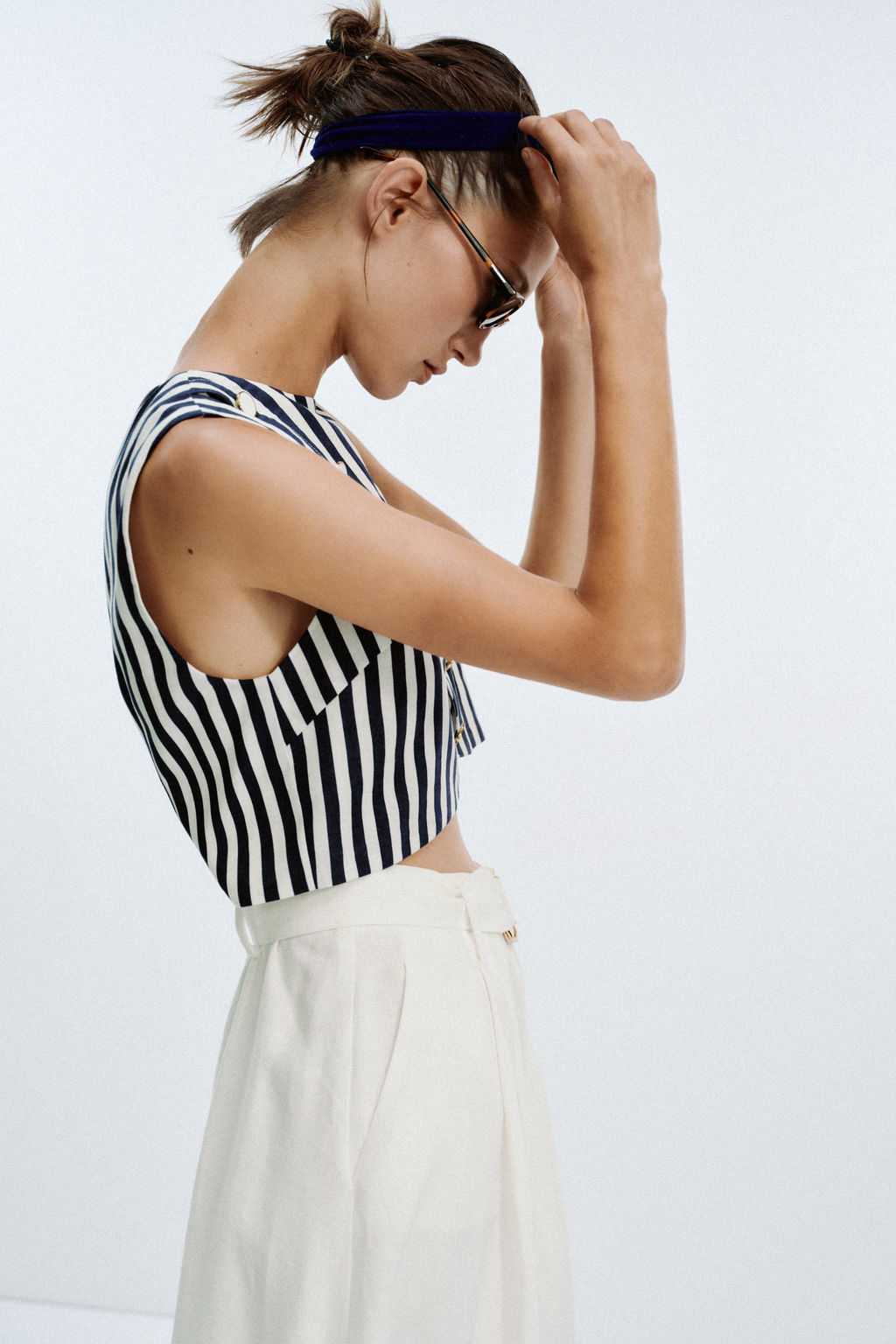BELTED LINEN BLEND LONG DRESS - Zara фото 4