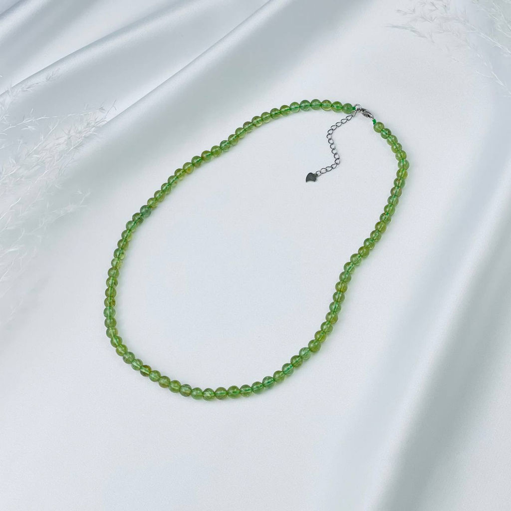 Бусы из зеленого Апатита 45 см +