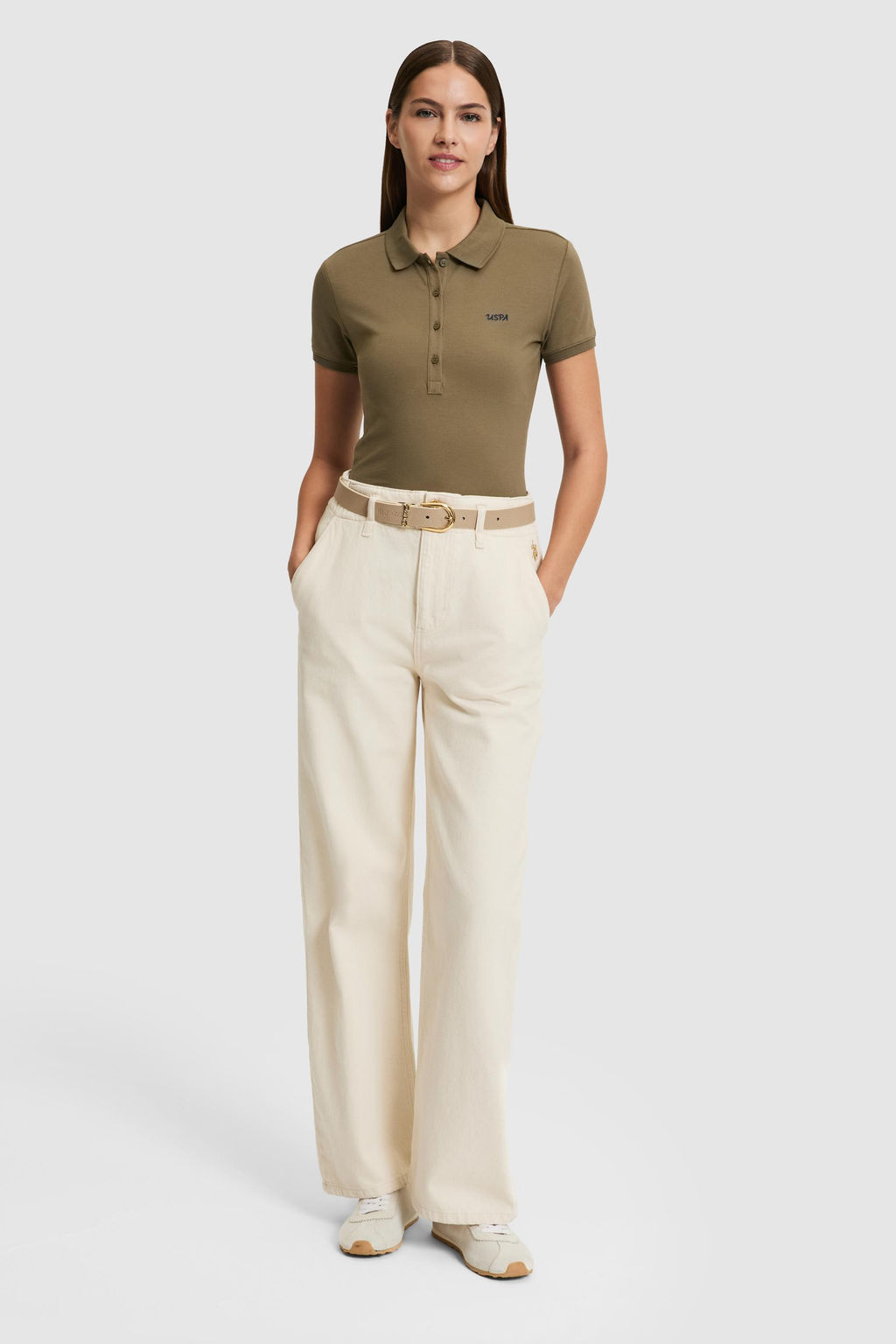Kad_n Haki Polo Yaka Basic Ti__rt - U.s. polo assn фото 4