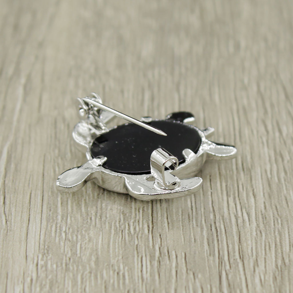 Брошь "Черепашка-2" перламутр гелиотис