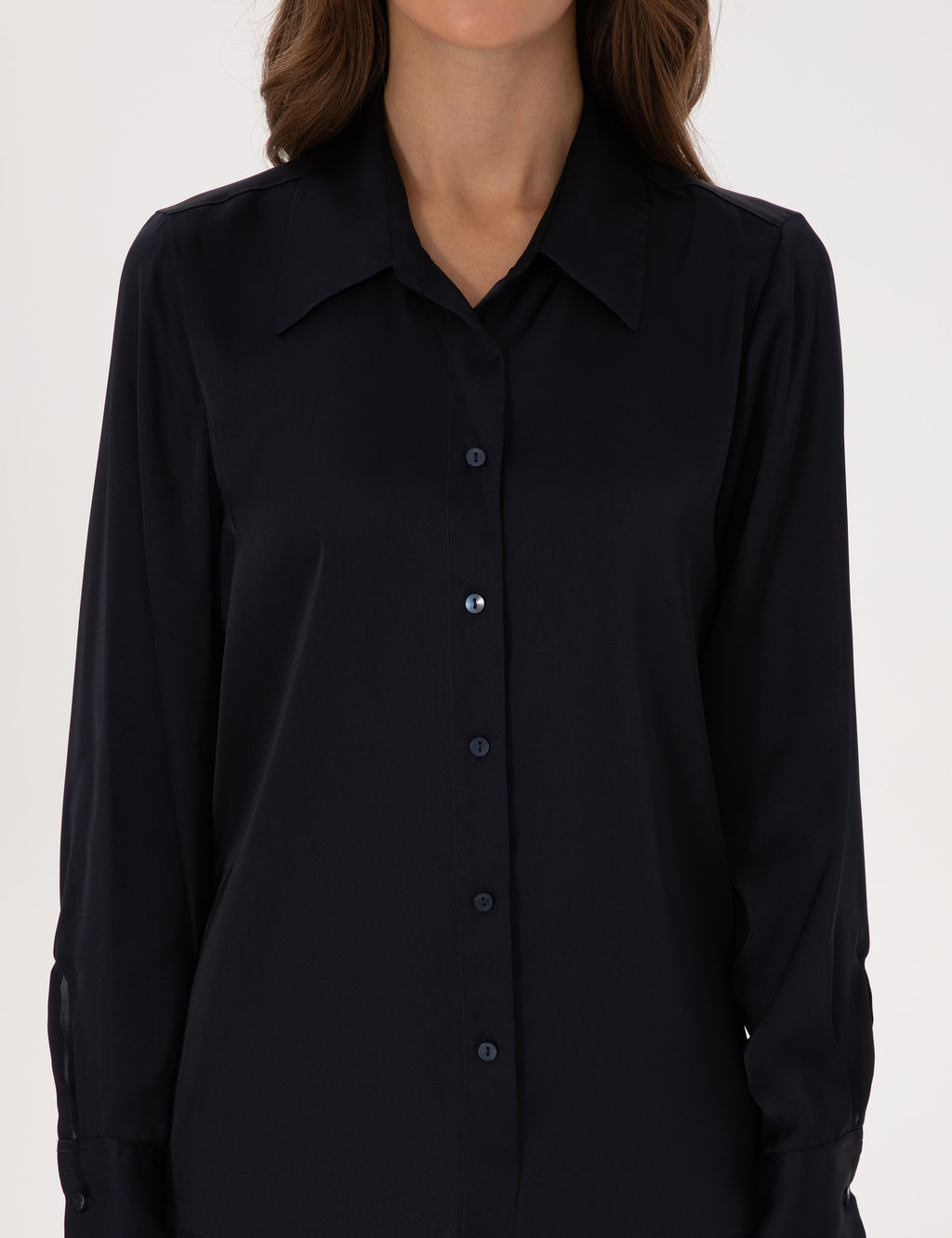 Lacivert Comfort Fit Uzun Kollu G_mlek - Pierre cardin фото 6