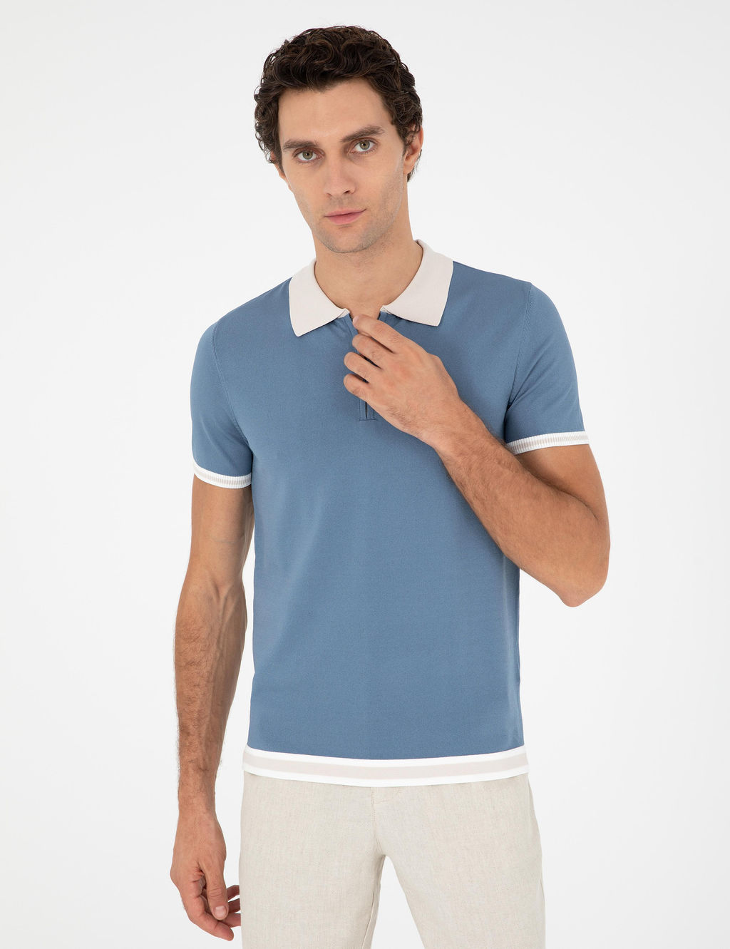 Синий зауженный свитер - Cacharel фото 3